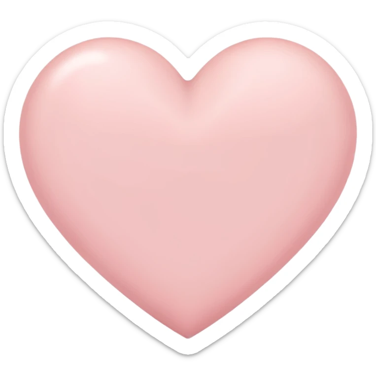 pale pink heart sticker