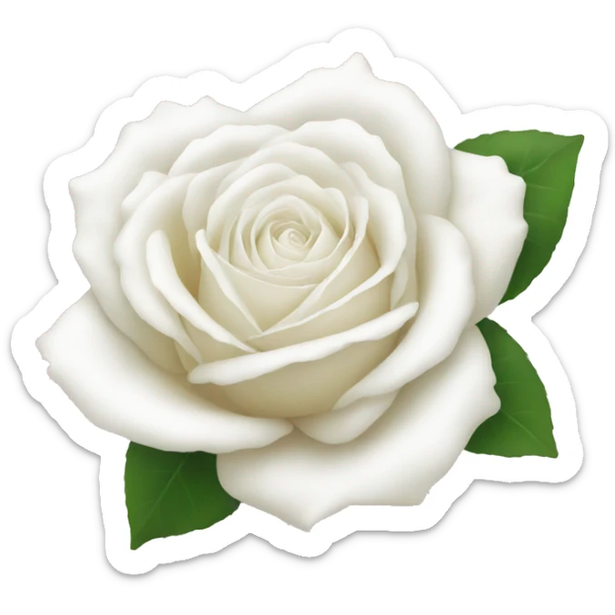 White rose sticker