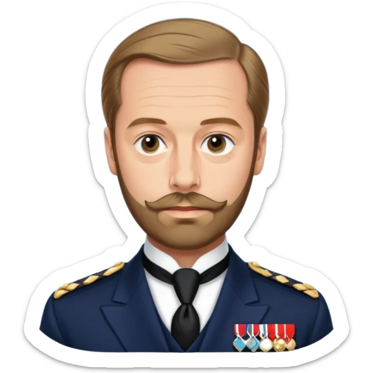 Prince George Duke Of Kent 5th Son of King George V but he don't have beard and he is husband of Princess Marina Of Greece And Denmark  sticker