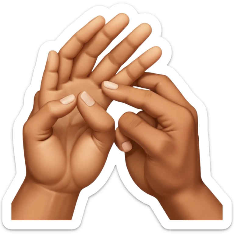 two hands reaching for each other (as in the picture of the creation of Adam) sticker