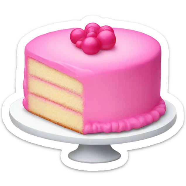 Pink cake sticker