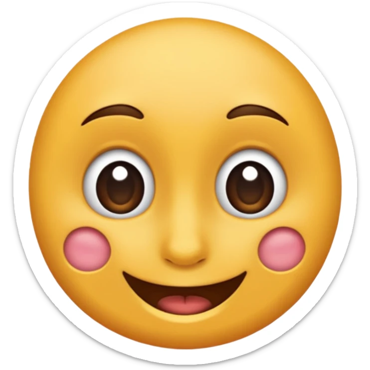 Un visage qui sourit qui se ronge le doigt et qui regarde  sticker