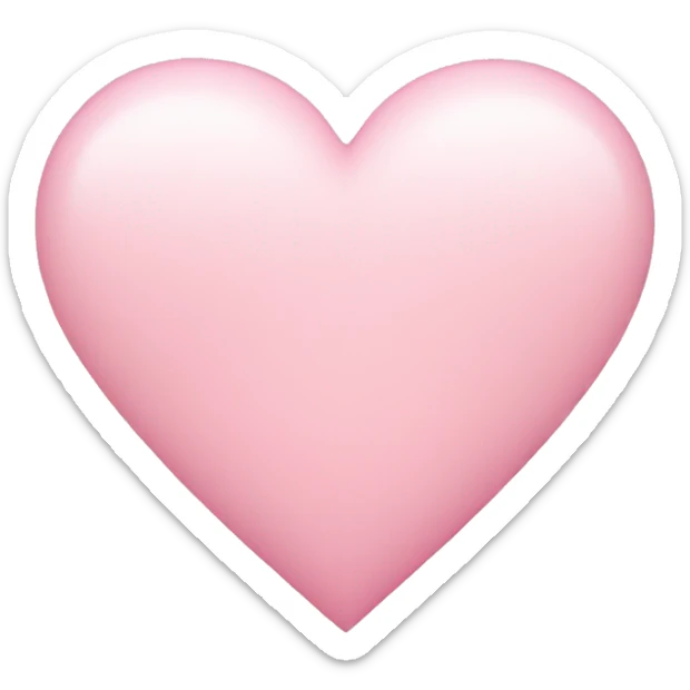 light pink heart sticker