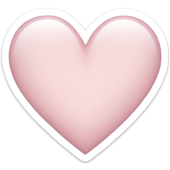 light pink heart sticker