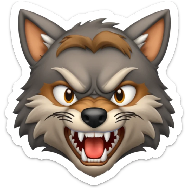 the Big Bad Wolf in the story of Little Red Riding Hood sticker