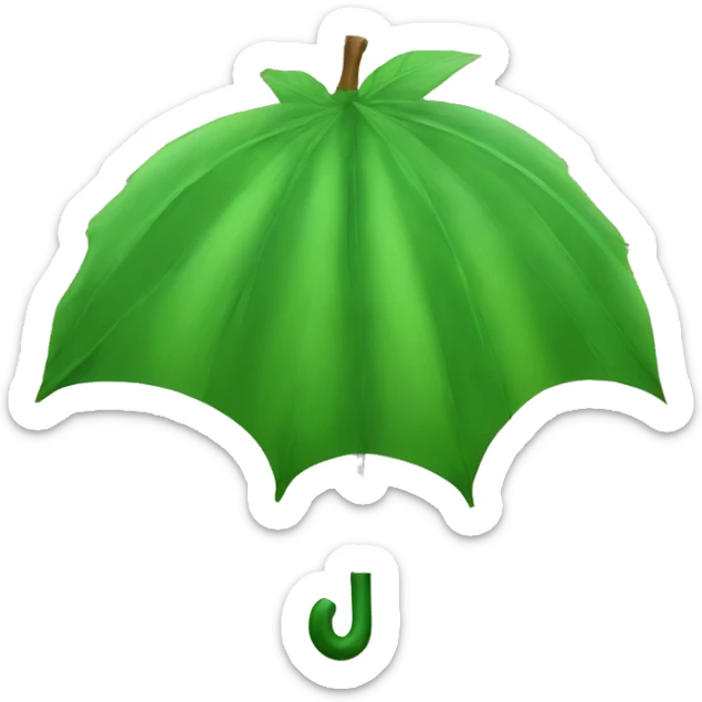 leaf umbrella sticker