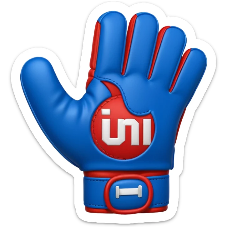 #1 glove thumbs up football fanin blue (#00A3E0) and red (#F9423A)  sticker