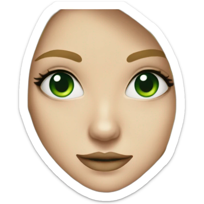 blondy girl with green eyes and septum nose in black tshirt sticker
