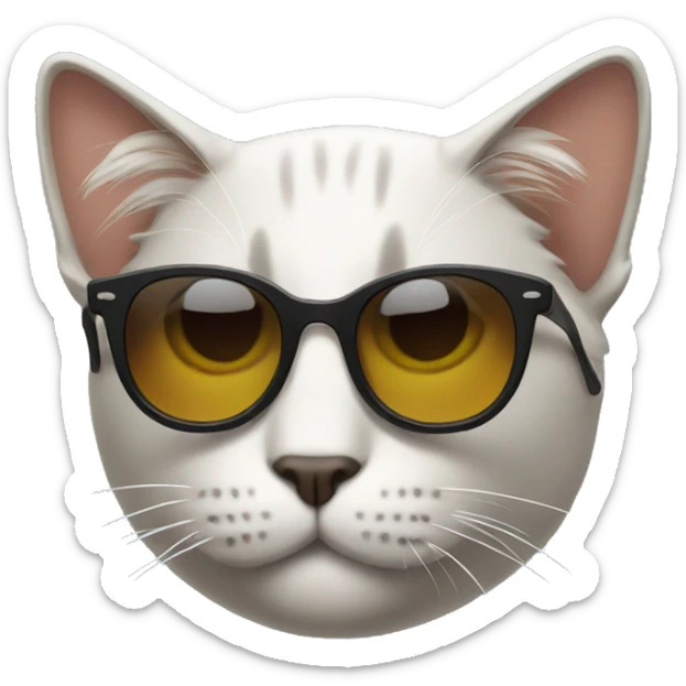 Cat with sunglasses sticker