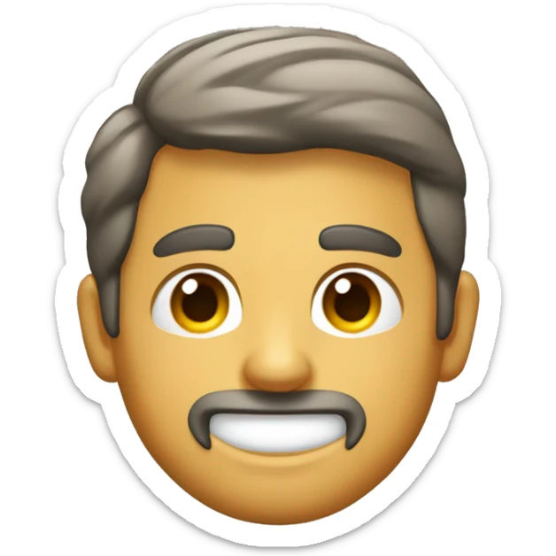 Hombre canoso con anteojos y chaqueta de enfermero sonriendo  sticker