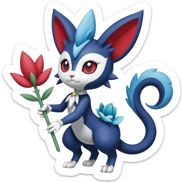 Meloetta-Weavile-Meowstic-Pokémon-Fakémon-fusion-hybrid-creature sticker