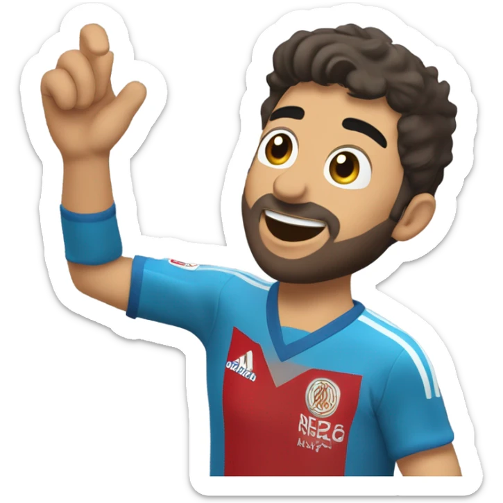 I'm honing a description of Arda Güler's goal celebration, noting his right hand on his chest and his left hand raised, mirroring the specified gesture. This aligns perfectly with known details. sticker