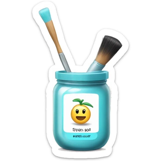 create an emoji in the form of a jar of styling product with the inscription cool sticker