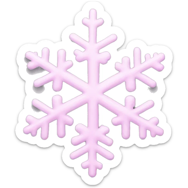 pastel pink snowflake  sticker