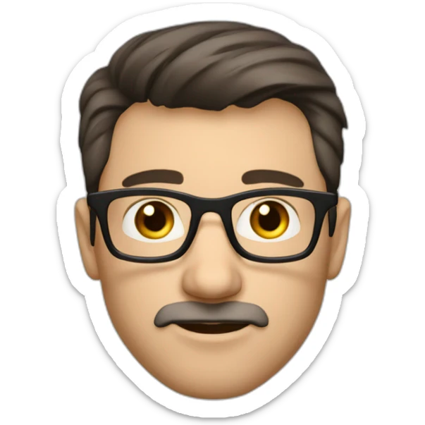 Sexy-Caucasian-Dad-dark-brown-hair-dark-brown-eyes-glasses-straight-nose sticker
