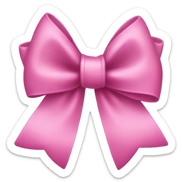 pink bow sticker
