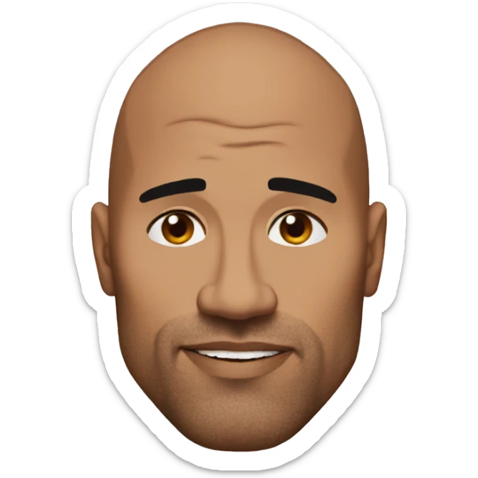 the rock a$yebrow sticker