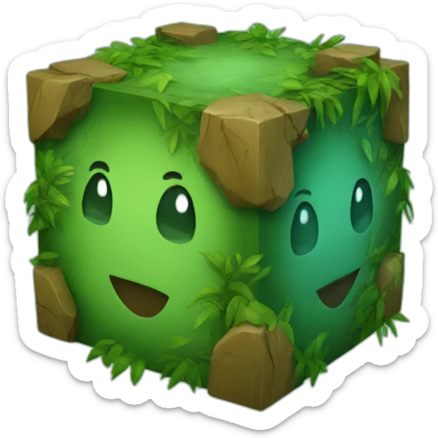 Jungle cube sticker