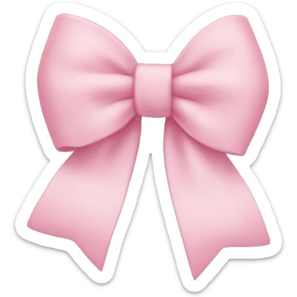 Baby pink bow sticker