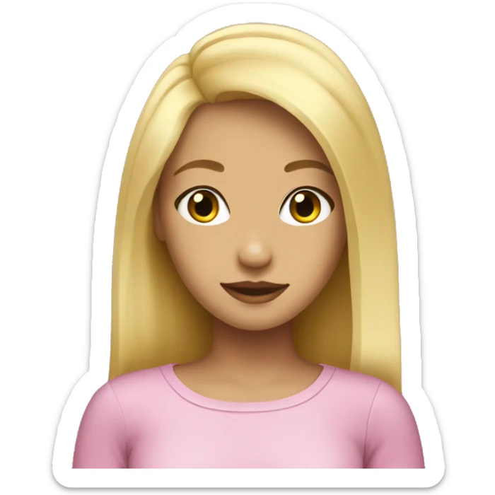 A girly blonde girl  sticker