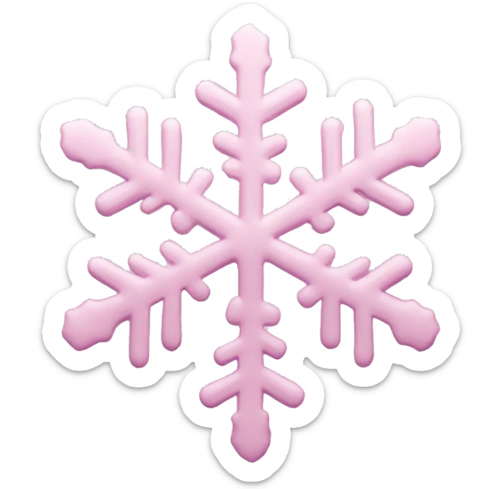 pastel pink snowflake  sticker