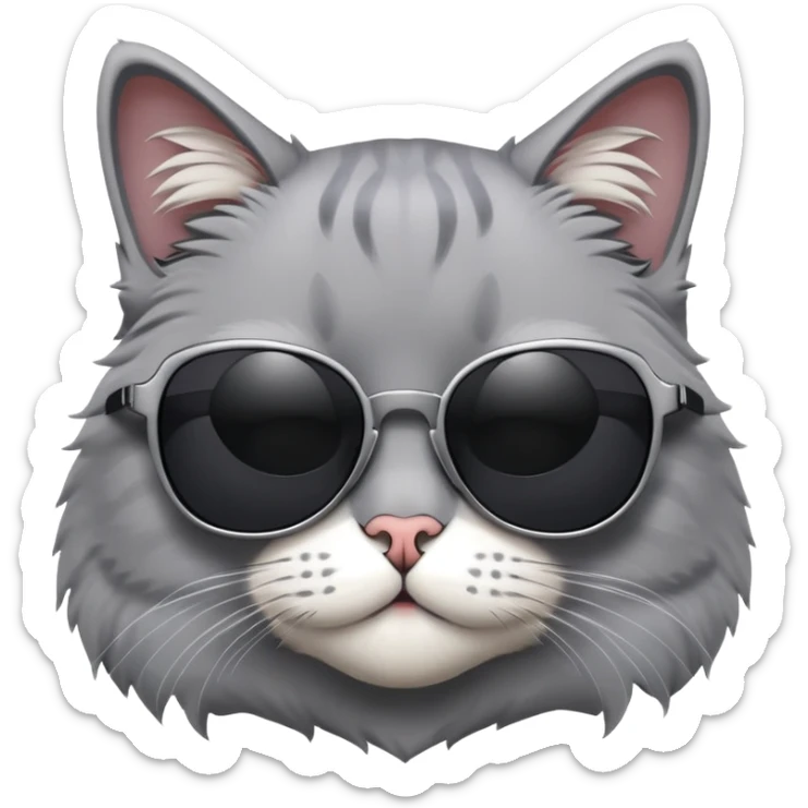 Cat with sunglasses sticker