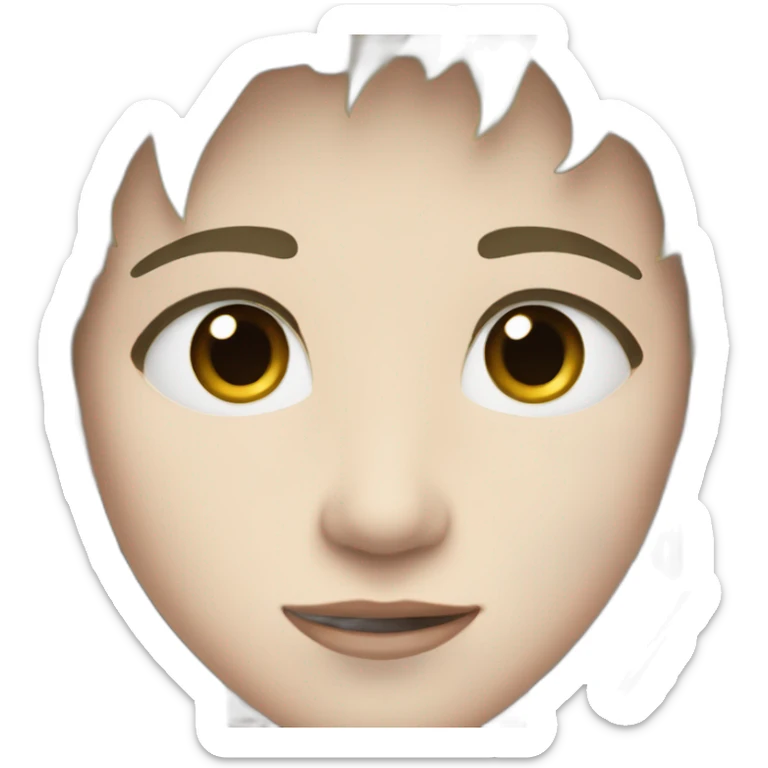 14 year old handsome boy white skin, black hair, wearing black coat on a white shirt sticker