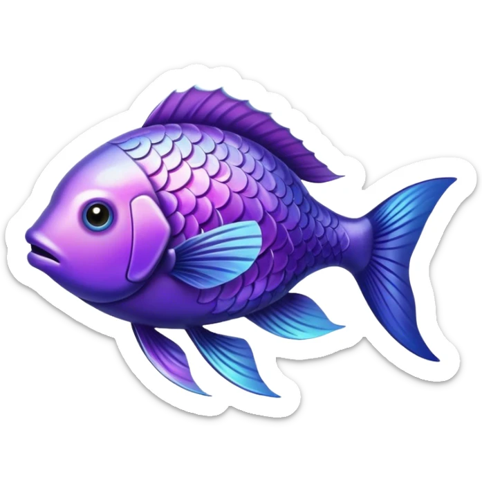 violet fish sticker