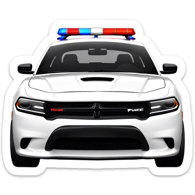 Police Car - Dodge Charger Pursuit (Model Year: 2022) (Iconic colour: Black and white) sticker