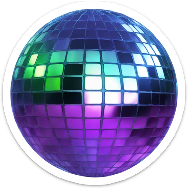Disco ball sticker
