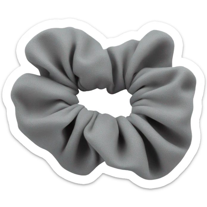 Grey scrunchie sticker