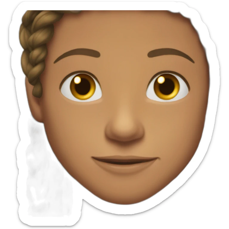 Simon baker kiss a black girl brown eyes and long African braids sticker