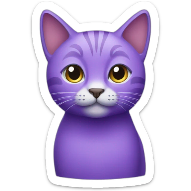 purple cat emoji sticker