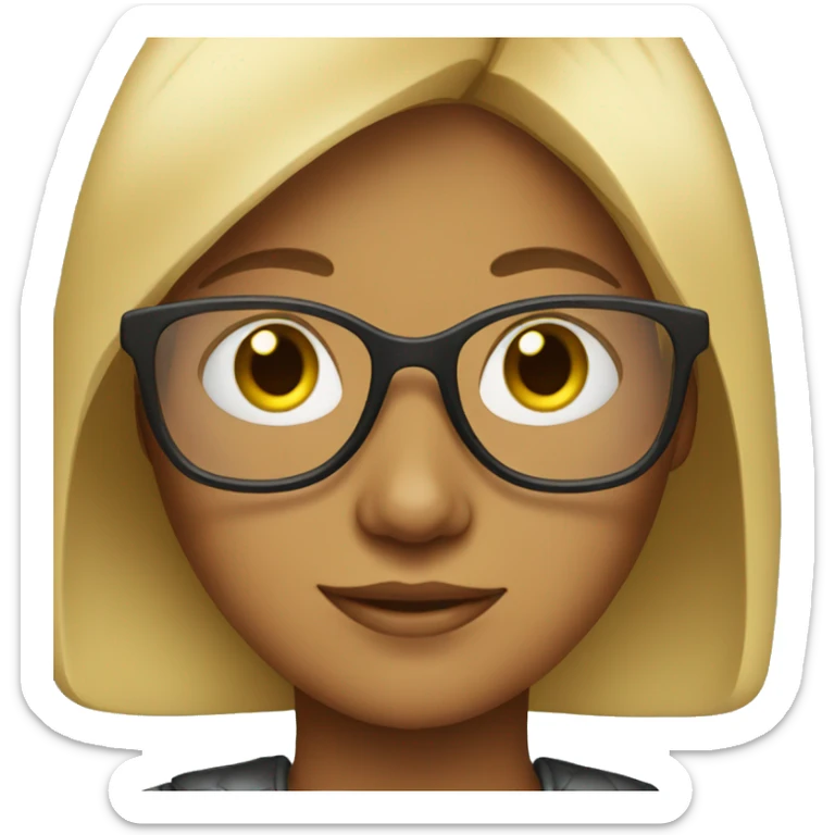 Girl with glasss sticker