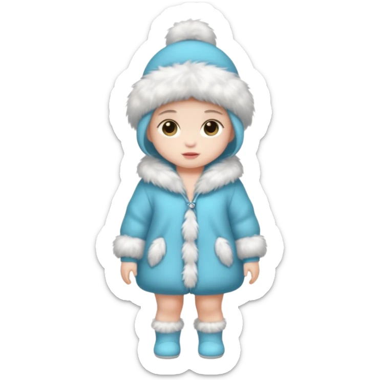 a full body of baby girl wearing fur clothing



















 sticker