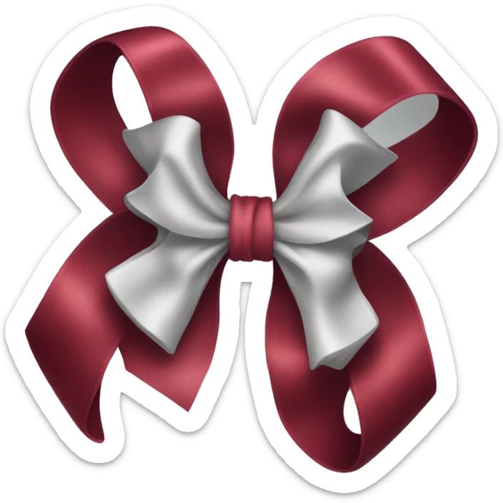 Dark red bow  sticker