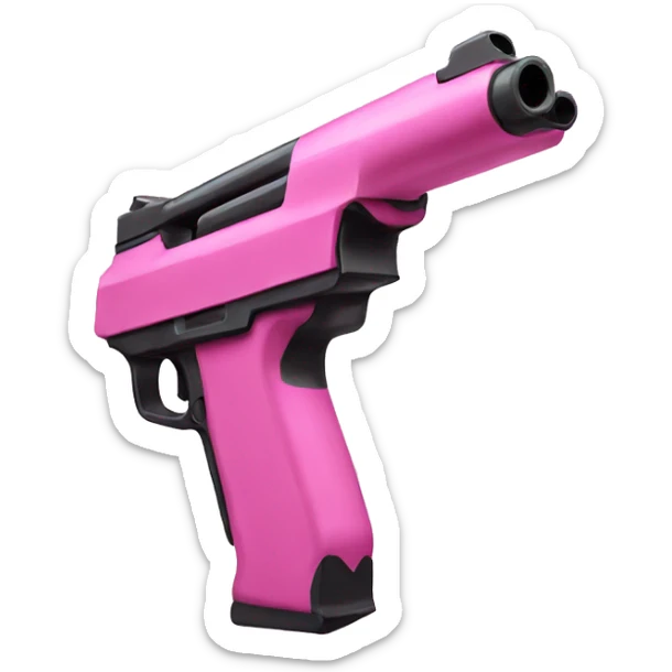 Pink gun sticker