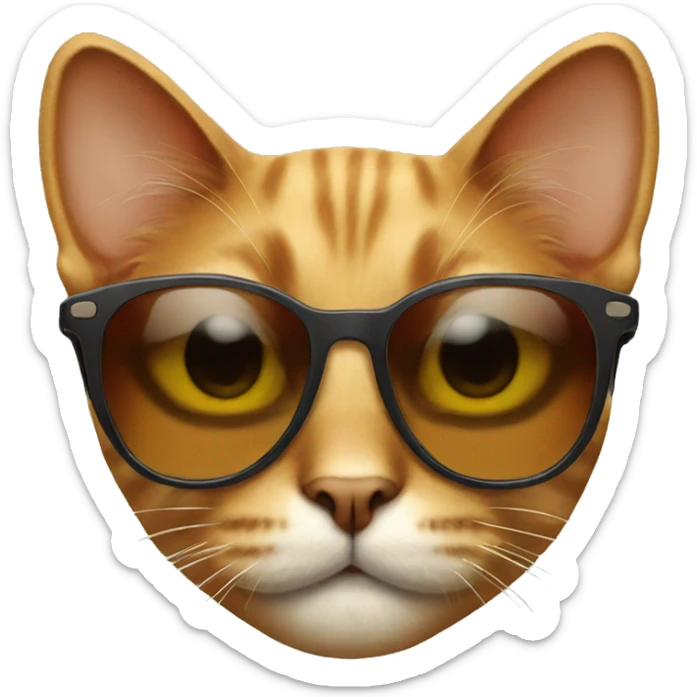 Cat with sunglasses sticker