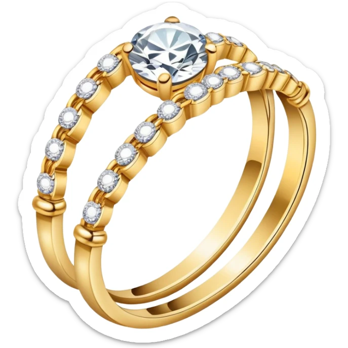 jewelry shop with diamond rings and gold bracelets sticker