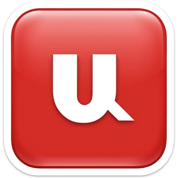 a red square with the word "ur pist" in the middle of the square sticker