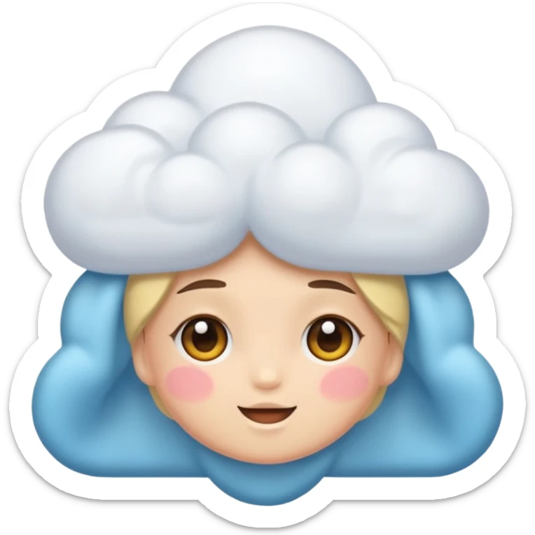 hazme una nube cute para mi tiendas de variedades femenina sticker