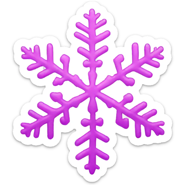 pink snowflake sticker