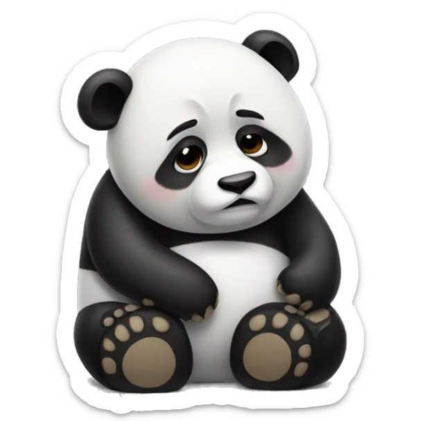 Sad panda  sticker