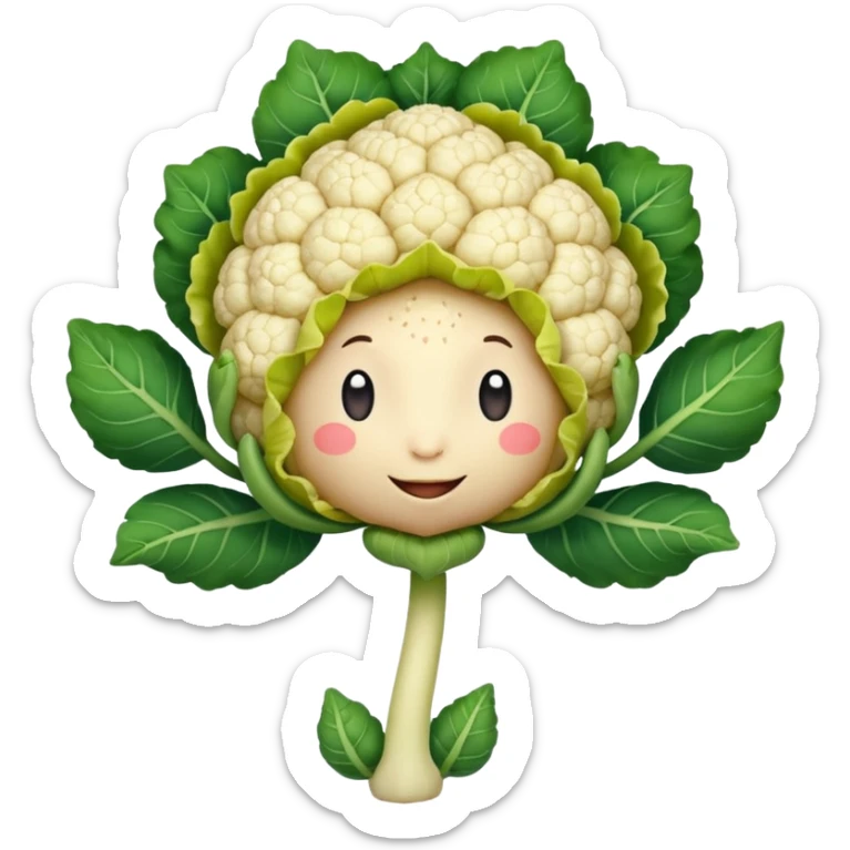 Polliflower.  It is a cauliflower floret with skinny arms and legs and a heart. sticker