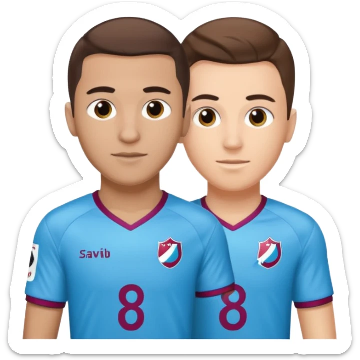 I want you to draw me a Trabzonspor player and a football player named SAVIÇ. sticker