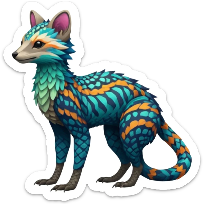 Modern Realistic Rare Fantasy Vernid-Trico-species by LiLaiRa full body sticker