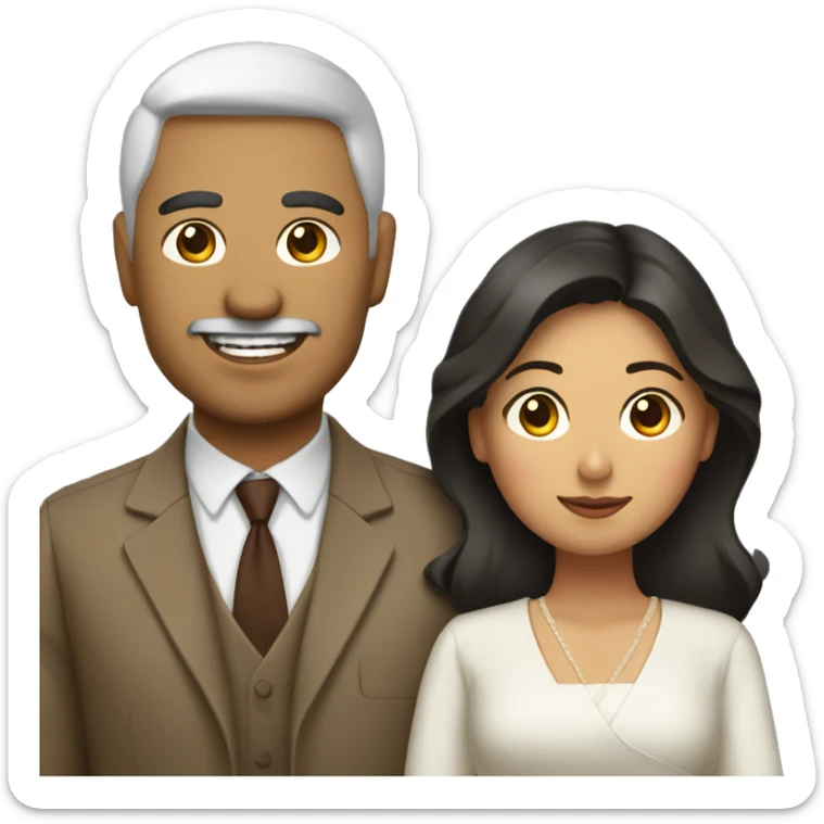mexican-american man with filipina-canadian woman sticker