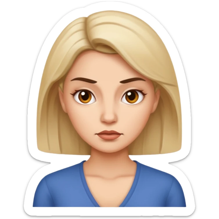 Give me an emoji of a woman looking unimpressed in a sassy way sticker