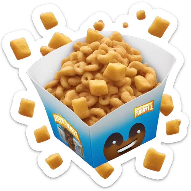   Fortnite inspired cereal box sticker