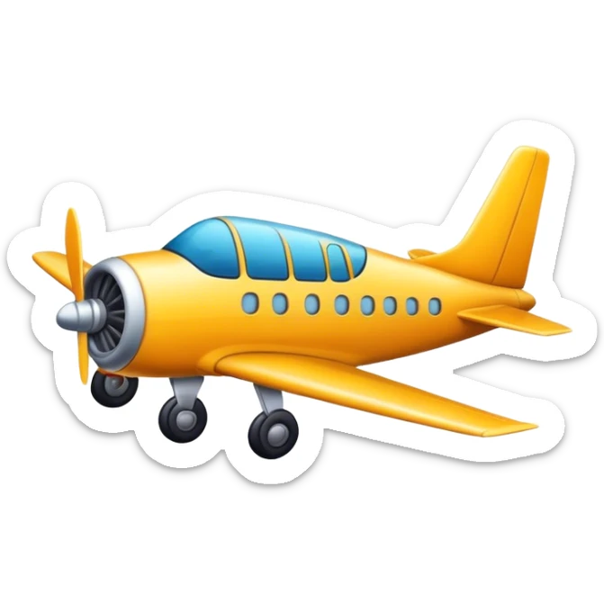 avion stylé sticker